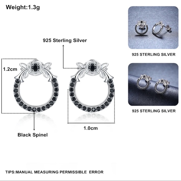 🌟 Sterling Silver Circle Stud Earrings - Picture 3 of 4